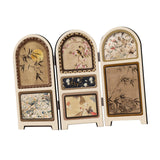 Maxbell Chinese Design Mini Screen Ornament 30x22cm for Shelf Dining Room