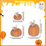 Maxbell 3Pcs Wooden Pumpkin Signs Outside Living Room Rustic Autumn Fall Decorations