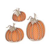 Maxbell 3Pcs Wooden Pumpkin Signs Outside Living Room Rustic Autumn Fall Decorations