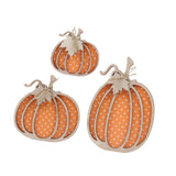 Maxbell 3Pcs Wooden Pumpkin Signs Outside Living Room Rustic Autumn Fall Decorations