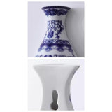 Maxbell Wall Hanging Vase Chinese Blue and White Porcelain for Indoor Office