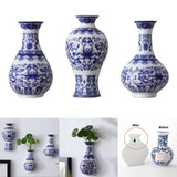 Maxbell Wall Hanging Vase Chinese Blue and White Porcelain for Indoor Office