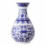 Maxbell Wall Hanging Vase Chinese Blue and White Porcelain for Indoor Office
