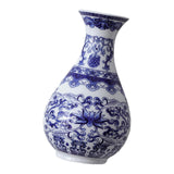 Maxbell Wall Hanging Vase Chinese Blue and White Porcelain for Indoor Office