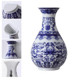 Maxbell Wall Hanging Vase Chinese Blue and White Porcelain for Indoor Office