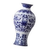 Maxbell Wall Hanging Vase Chinese Blue and White Porcelain for Indoor Office
