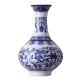 Maxbell Wall Hanging Vase Chinese Blue and White Porcelain for Indoor Office