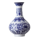 Maxbell Wall Hanging Vase Chinese Blue and White Porcelain for Indoor Office
