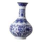 Maxbell Wall Hanging Vase Chinese Blue and White Porcelain for Indoor Office
