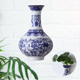 Maxbell Wall Hanging Vase Chinese Blue and White Porcelain for Indoor Office