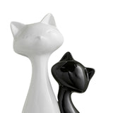 Maxbell Couple Cat Figurines Modern Cute Animal Sculpture