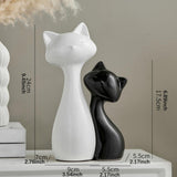 Maxbell Couple Cat Figurines Modern Cute Animal Sculpture