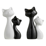 Maxbell Couple Cat Figurines Modern Cute Animal Sculpture