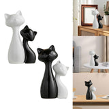 Maxbell Couple Cat Figurines Modern Cute Animal Sculpture