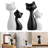 Maxbell Couple Cat Figurines Modern Cute Animal Sculpture