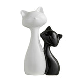 Maxbell Couple Cat Figurines Modern Cute Animal Sculpture