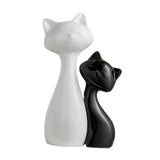 Maxbell Couple Cat Figurines Modern Cute Animal Sculpture