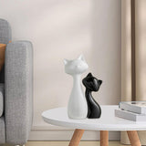 Maxbell Couple Cat Figurines Modern Cute Animal Sculpture