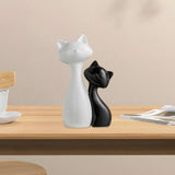 Maxbell Couple Cat Figurines Modern Cute Animal Sculpture