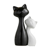 Maxbell Couple Cat Figurines Modern Cute Animal Sculpture