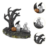 Maxbell Skeleton Figurine Landscape Creepy Display for Party Bookshelf Oofflce Shelf