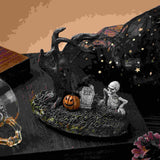 Maxbell Skeleton Figurine Landscape Creepy Display for Party Bookshelf Oofflce Shelf