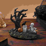 Maxbell Skeleton Figurine Landscape Creepy Display for Party Bookshelf Oofflce Shelf