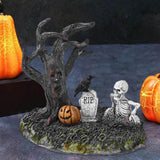 Maxbell Skeleton Figurine Landscape Creepy Display for Party Bookshelf Oofflce Shelf