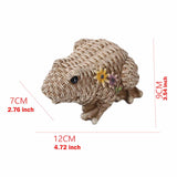 Maxbell Frog Sculpture Resin Crafts Ornament Frog Statue for Bookcase Garden Cabinet