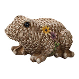 Maxbell Frog Sculpture Resin Crafts Ornament Frog Statue for Bookcase Garden Cabinet