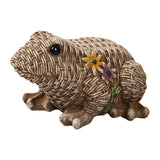 Maxbell Frog Sculpture Resin Crafts Ornament Frog Statue for Bookcase Garden Cabinet