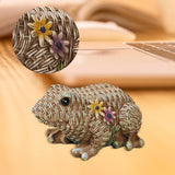 Maxbell Frog Sculpture Resin Crafts Ornament Frog Statue for Bookcase Garden Cabinet