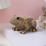 Maxbell Frog Sculpture Resin Crafts Ornament Frog Statue for Bookcase Garden Cabinet