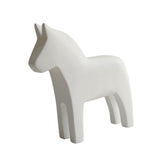 Maxbell Swedish Dala Horse Wood Hand Carved Gift Figurine for Home Festival Entrance White