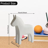 Maxbell Swedish Dala Horse Wood Hand Carved Gift Figurine for Home Festival Entrance White