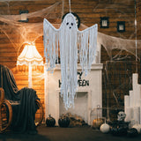 Maxbell Halloween Macrame Ghost Decoration Pendant for Living Room Farmhouse Holiday