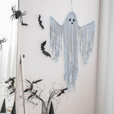 Maxbell Halloween Macrame Ghost Decoration Pendant for Living Room Farmhouse Holiday