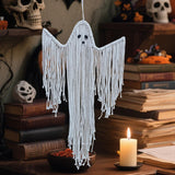 Maxbell Halloween Macrame Ghost Decoration Pendant for Living Room Farmhouse Holiday