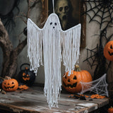 Maxbell Halloween Macrame Ghost Decoration Pendant for Living Room Farmhouse Holiday
