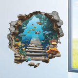 Maxbell Under The Sea Wall Decal Ocean Fish Floor Wall Sticker for Bedroom Kids Room