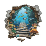 Maxbell Under The Sea Wall Decal Ocean Fish Floor Wall Sticker for Bedroom Kids Room