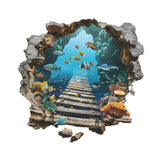 Maxbell Under The Sea Wall Decal Ocean Fish Floor Wall Sticker for Bedroom Kids Room