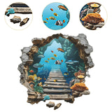 Maxbell Under The Sea Wall Decal Ocean Fish Floor Wall Sticker for Bedroom Kids Room