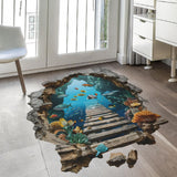 Maxbell Under The Sea Wall Decal Ocean Fish Floor Wall Sticker for Bedroom Kids Room