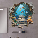 Maxbell Under The Sea Wall Decal Ocean Fish Floor Wall Sticker for Bedroom Kids Room