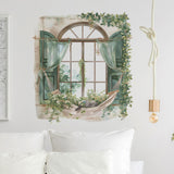 Maxbell Window Floral Decal Wall Art DIY Home Wall Art for Playroom Bathroom Nursery