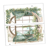 Maxbell Window Floral Decal Wall Art DIY Home Wall Art for Playroom Bathroom Nursery