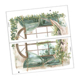 Maxbell Window Floral Decal Wall Art DIY Home Wall Art for Playroom Bathroom Nursery