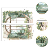 Maxbell Window Floral Decal Wall Art DIY Home Wall Art for Playroom Bathroom Nursery