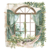Maxbell Window Floral Decal Wall Art DIY Home Wall Art for Playroom Bathroom Nursery